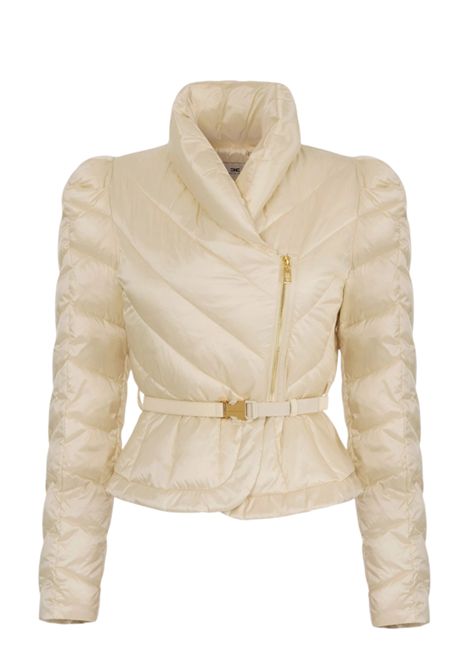 Piumino in tessuto vela con baschina ELISABETTA FRANCHI | Giubbini | PI89Z56E2DZ9